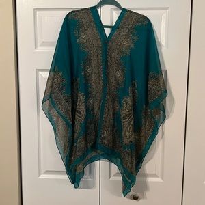 Gently Used Turquoise Kimono